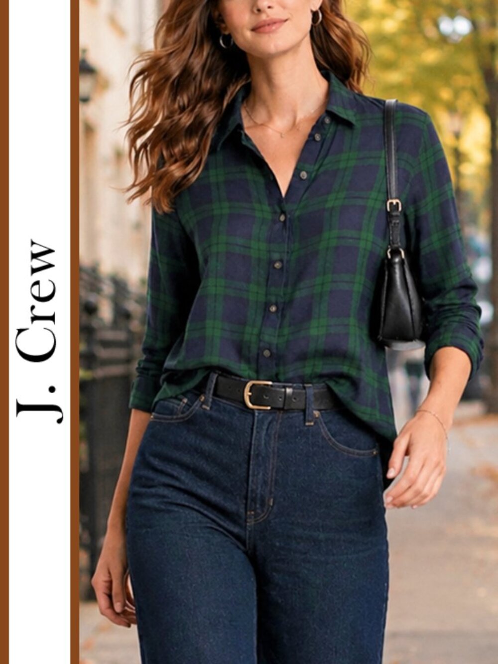 J. Crew | Black Watch Tartan Plaid Shirt